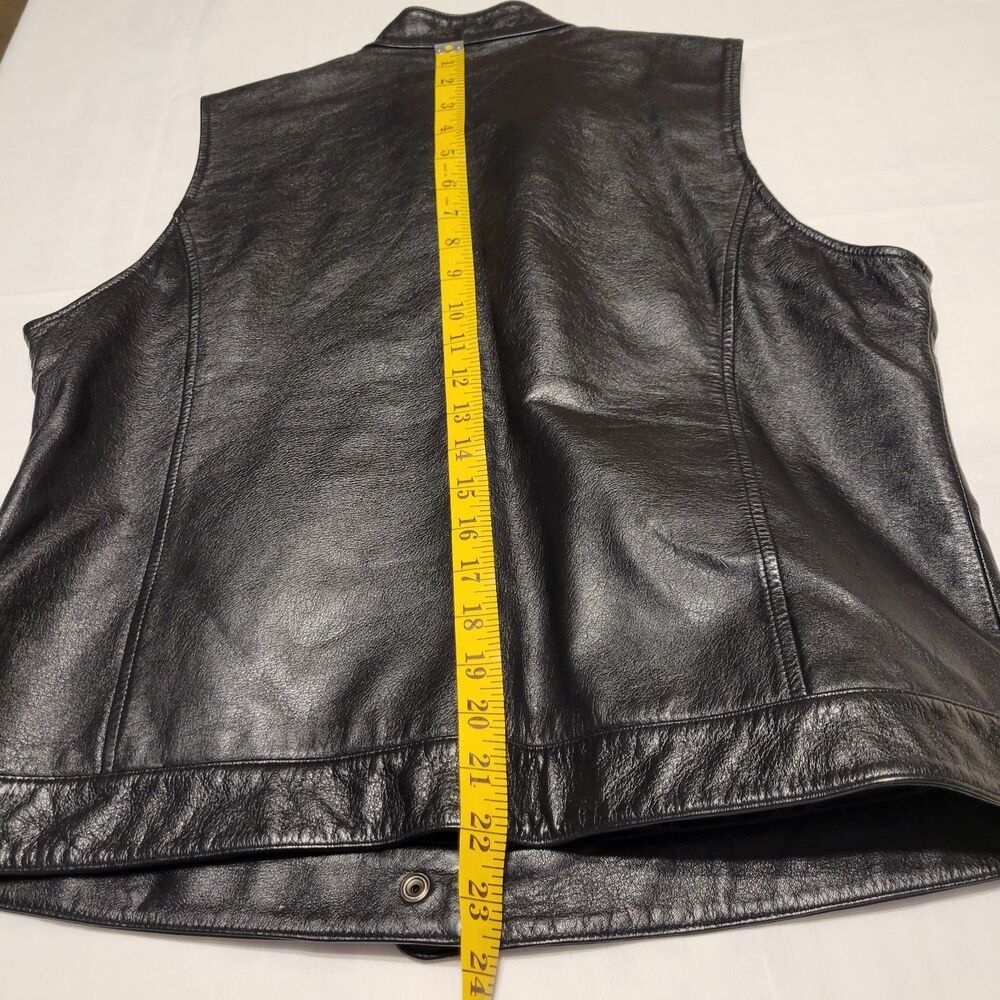 Telluride Clothing Co. Women's Leather Black Vest Jacket  Full Zip Size Large - Picture 15 of 15
